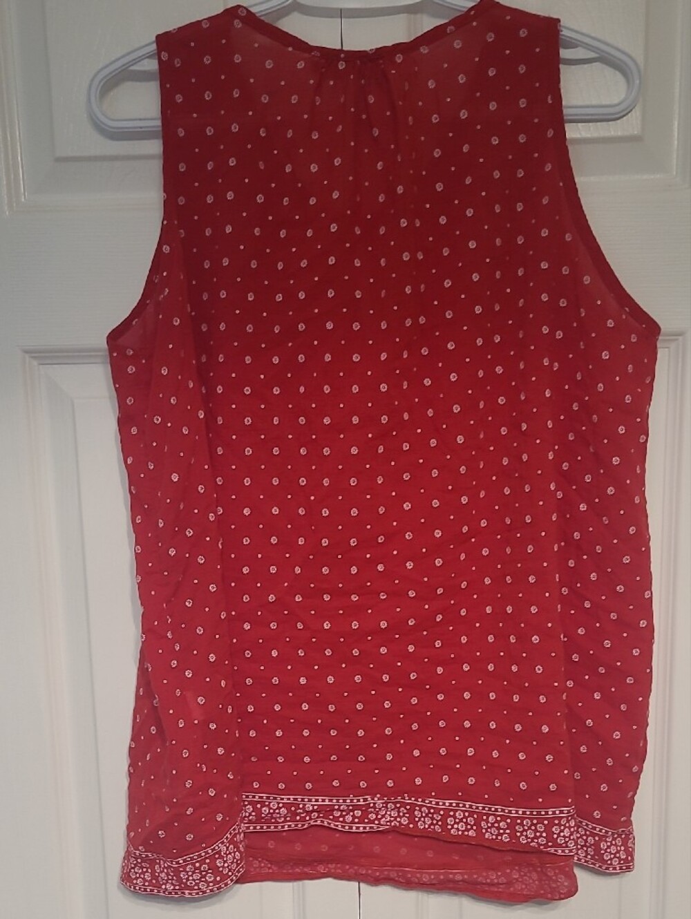 Zara Red Polka Dot Sleeveless Camisole - Picture 3 of 4